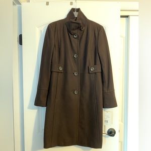 Women’s Espresso Wool Coat Nine West Size 4